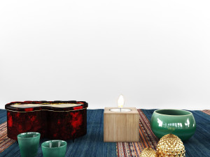green blue decor 3D Model