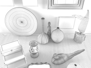 green blue decor 3D Model