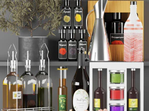 जैतून का तेल सेट करें 3D मॉडल