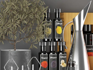 set olive oil 3D Model