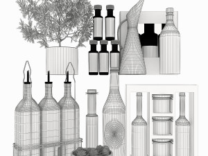 set olive oil 3D मॉडल