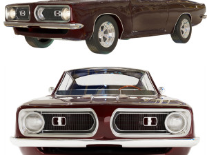 1968 plymouth barracuda maroon 3D Модель