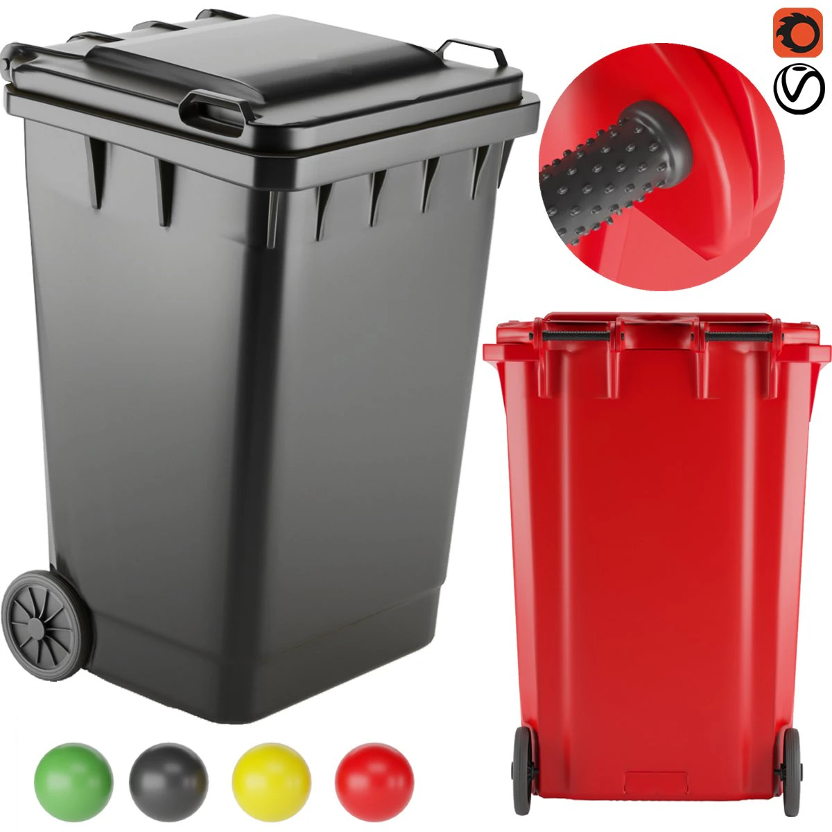 garbage box 1 3D Model .c4d .max .obj .3ds .fbx .stl .blend