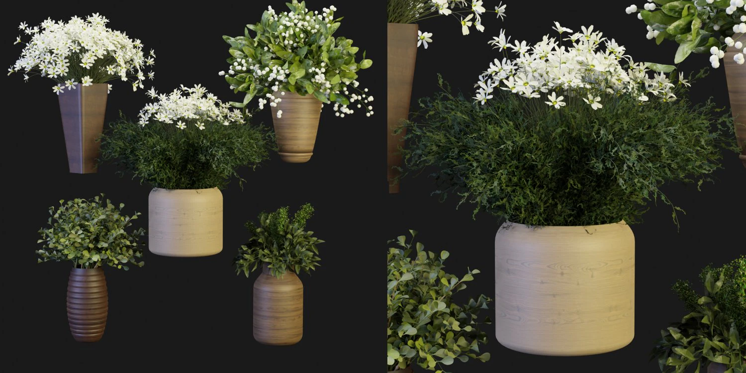 Collection Plant Vol 262 - Blender Model 3D Model .c4d .max .obj .3ds .fbx .stl .blend 