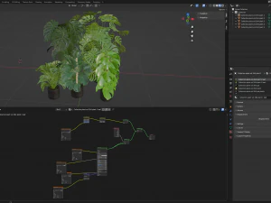 Collection Plant Vol 264 - Blender Model 3D Model