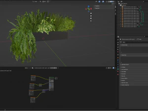 Collection Plant Vol 407 - Blender Model 3D Model