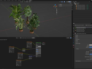 Collection Plant Vol 413 - Blender Model 3D Model