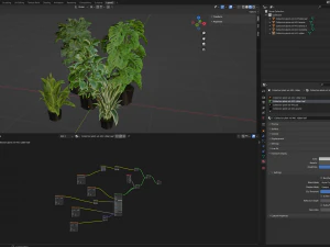 Collection Plant Vol 441 - Blender Model 3D Model