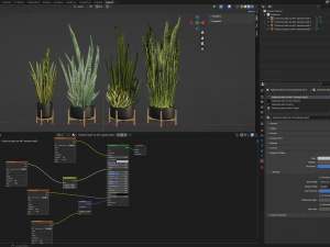 Collection Plant Vol 447 - Blender Model 3D Model