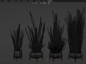 Collection Plant Vol 447 - Blender Model 3D Model