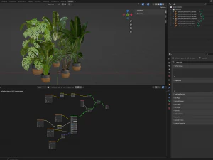 Collection Plant Vol 452 - Blender Model 3D Model
