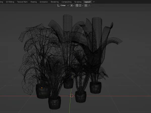 Collection Plant Vol 452 - Blender Model 3D Model