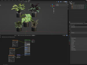 Collection Plant Vol 458 - Blender Model 3D Model