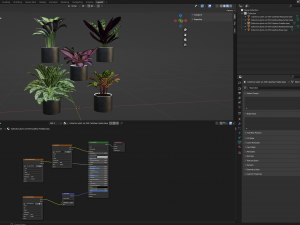 Collection Plant Vol 459 - Blender Model Model 3D