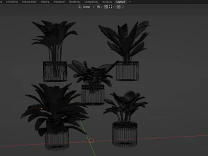 Collection Plant Vol 459 - Blender Model 3D Model