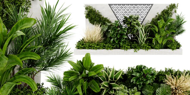 Collection Plant Vol 476 - Blender Model 3D Model .c4d .max .obj .3ds .fbx .stl .blend
