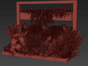Collection plant vol 484 - garden - palm - grass - leaf Modelo 3D