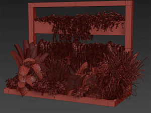 Collection plant vol 484 - garden - palm - grass - leaf 3D Model