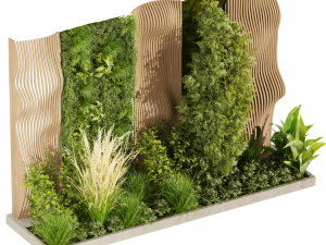 Collection plant vol 485 - garden - pampas - 3d curves - grass Model 3D