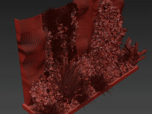 Collection plant vol 485 - garden - pampas - 3d curves - grass Model 3D