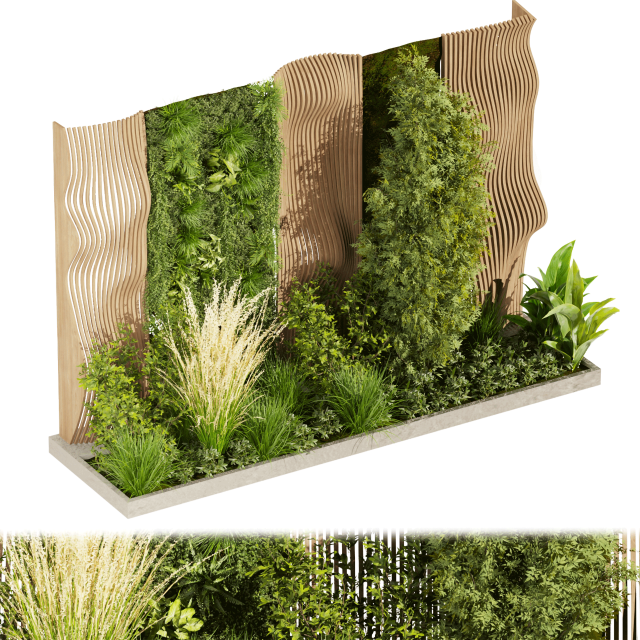 Collection plant vol 485 - garden - pampas - 3d curves - grass Model 3D .c4d .max .obj .3ds .fbx .stl .blend