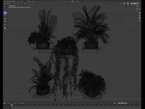 Collection plant vol 490 - blender model 3D Model