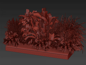 Collection plant vol 496 - garden - leaf - banana - wood 3D Model