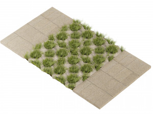 Collection plant vol 499 - concrete - tileable - grass Modèle 3D