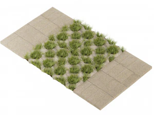 Collection plant vol 499 - concrete - tileable - grass 3D Model