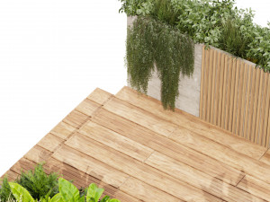 Collection plant vol 500 - Entrance - banana - wood - garden 3D Model