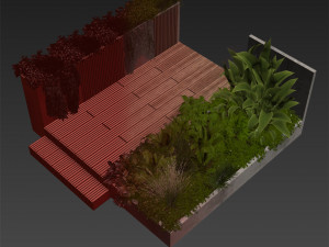 Collection plant vol 500 - Entrance - banana - wood - garden 3D Model