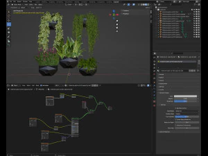 Collection plant vol 501 - blender model 3D Model