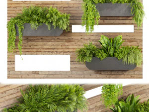 Toplama tesisi vol 505 - bah&ccedil;e - yaprak - fitowall - ahşap 3D Model