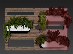 Collection plant vol 505 - garden - leaf - fitowall - wood 3D मॉडल