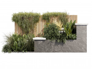 Collection plant vol 506 - Entrance - stair - garden Model 3D