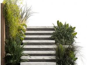 Collection plant vol 506 - Entrance - stair - garden Model 3D
