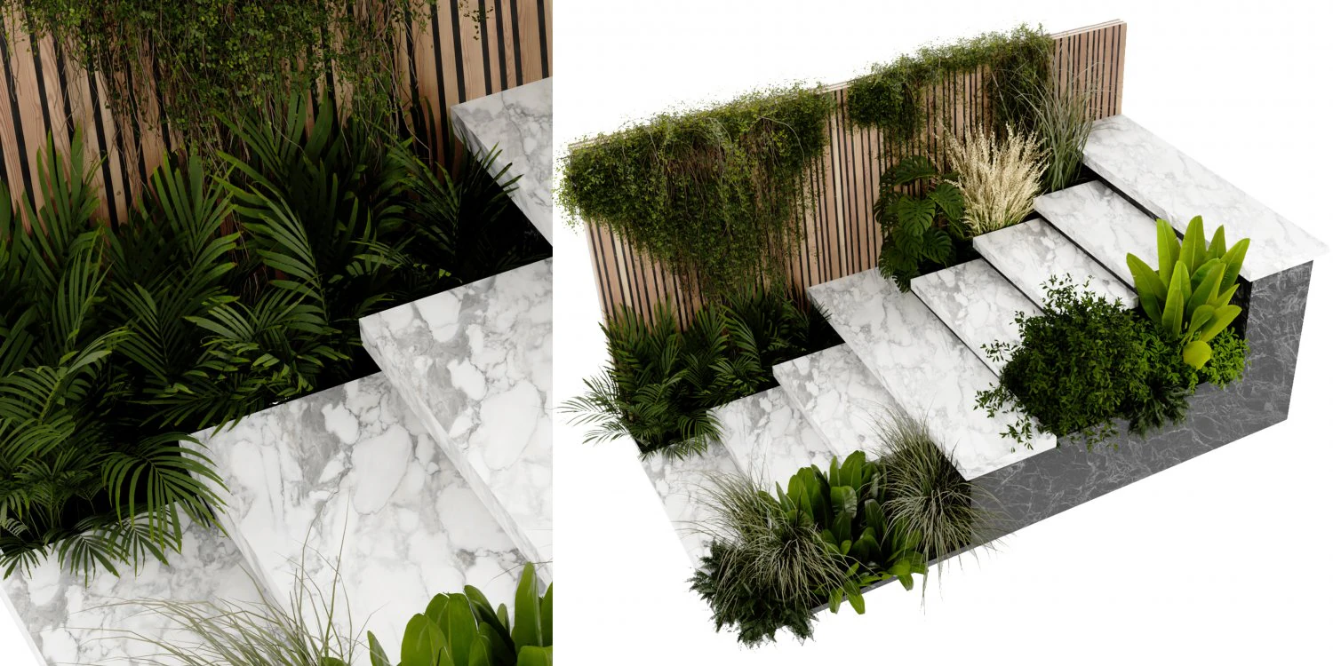 Collection plant vol 506 - blender model 3D Model .c4d .max .obj .3ds .fbx .stl .blend 