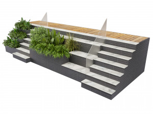 Collection plant vol 507 - Entrance - garden - stair 3D 모델