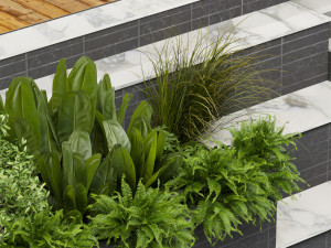 Collection plant vol 507 - Entrance - garden - stair 3D 모델