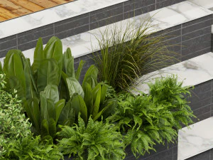 Plante de collection vol 507 - Entr&eacute;e - jardin - escalier Modèle 3D
