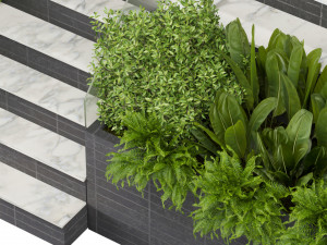 Collection plant vol 507 - Entrance - garden - stair 3D 모델