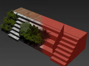 Plante de collection vol 507 - Entr&eacute;e - jardin - escalier Modèle 3D