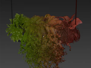 Toplama tesisi cilt 510 - bol - asılı - canavar - avize - pothos 3D Model