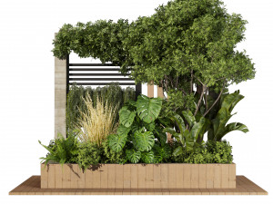 Collection plant vol 515 - garden - leaf - tree- wood 3D Model