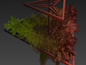 Collection plant vol 517 - chandelier - ampelous - hanging - fern 3D 모델