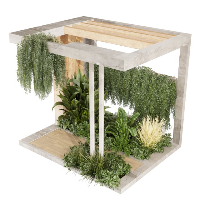 Collection plant vol 523 - Urban environment - wall yard - garden- bush - ivy Model 3D .c4d .max .obj .3ds .fbx .stl .blend