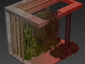 Collection plant vol 523 - Urban environment - wall yard - garden- bush - ivy Model 3D