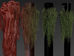 Collection plant vol 524 - banana - hanging - croton - fiddle 3D Model