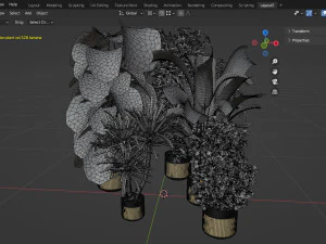 Collection plant vol 528 - blender model 3D Model