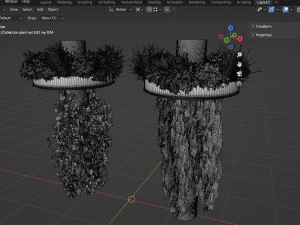 Collection plant vol 532 - blender model 3D Model